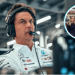 Toto Wolff (main) with Benedict and Rosa Wolff (insert)