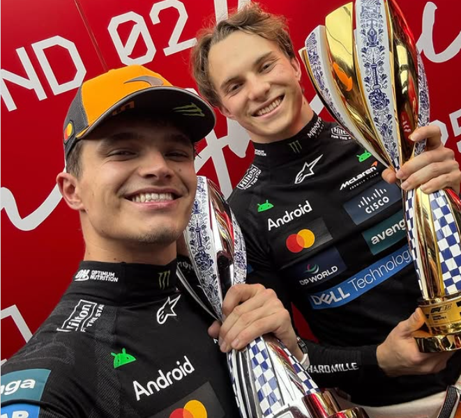 Lando Norris with Oscar Piastri