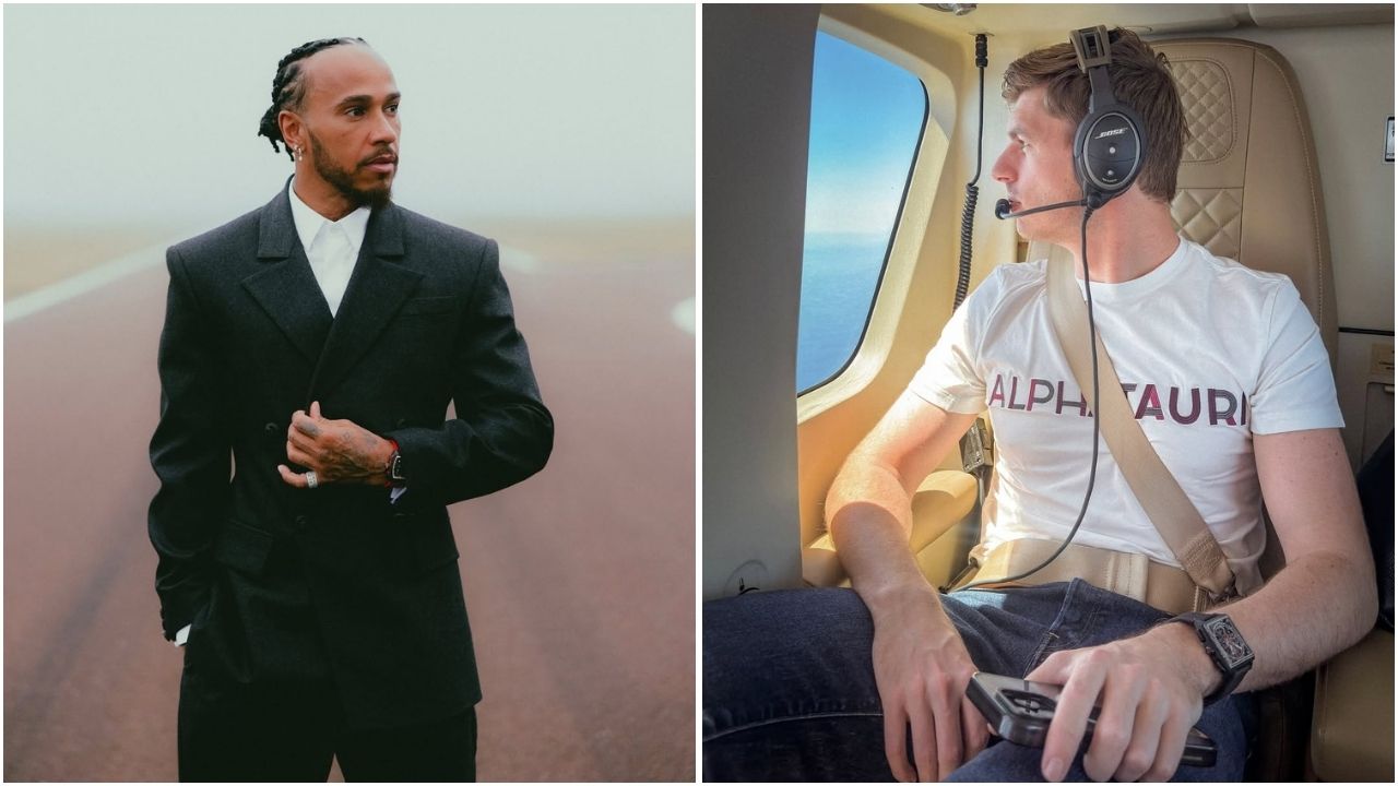 Luxury watches F1 drivers are often spotted wearing (Images from @lewishamilton and @maxverstappen1 on Instagram)