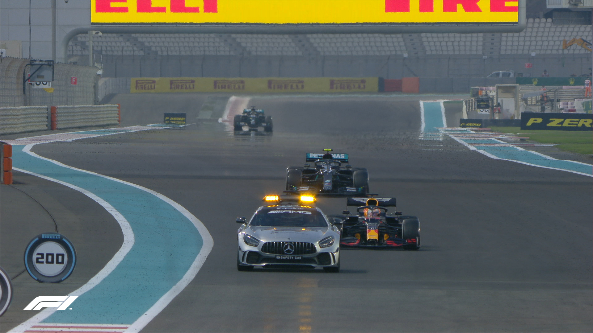 What is the difference between a full safety car and a virtual safety car in F1? (Images from @F1 on X)