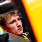 Alex Dunne during his seat fit with McLaren.