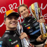 Oscar Piastri and Lando Norris after the 2025 Chinese GP.