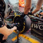 Mercedes F1 team's Tyre Changer