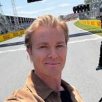 Nico Rosberg took a selfie at the start finish straight at the Circuit Gilles Villeneuve recently.