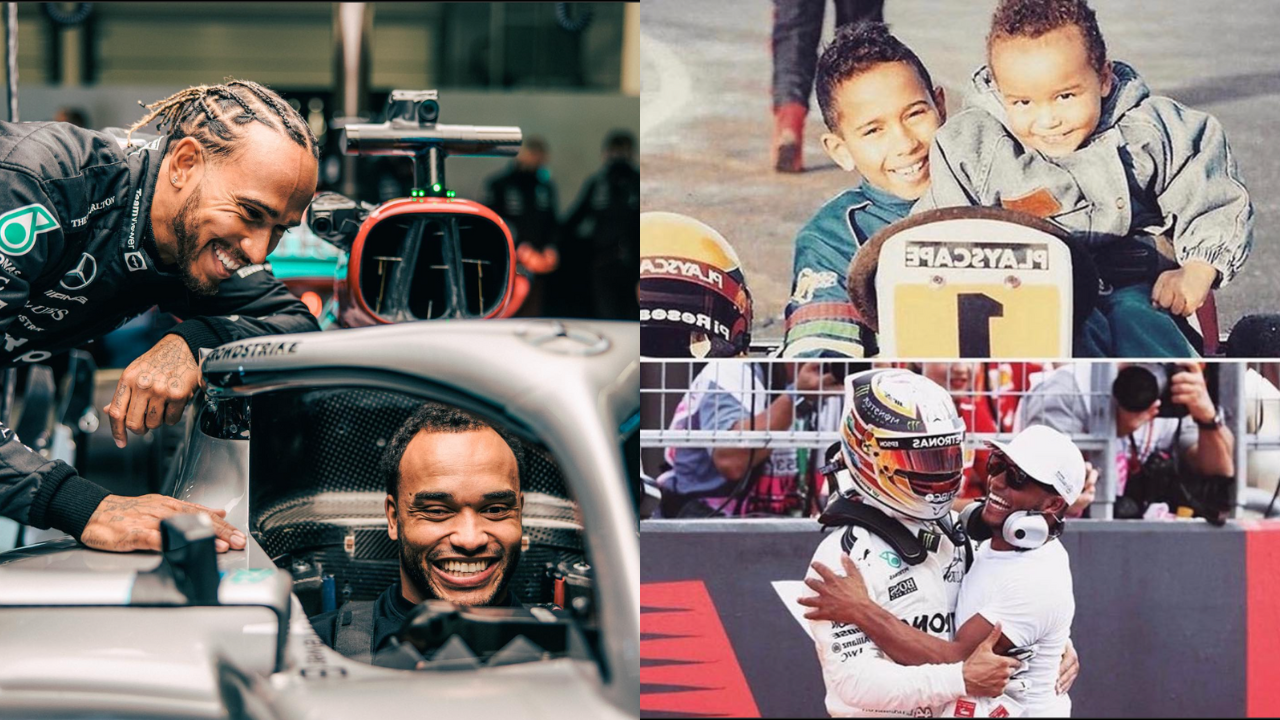 Lewis Hamilton with brother, Nicolas Hamilton