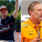 McLaren boss claims Max Verstappen is "carrying" Red Bull (Images from @Max33Verstappen and @ZBrownCEO on X)